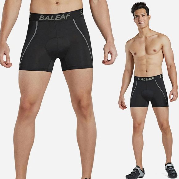 Baleaf Other - Baleaf Men's Laureate Branded Waist Padded Boxer Brief Bike Short - Medium